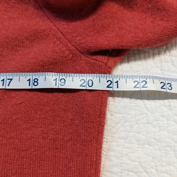 Charter Club Coral Cashmere V Neck Sweater 2 ply XL - Picture 7 of 10